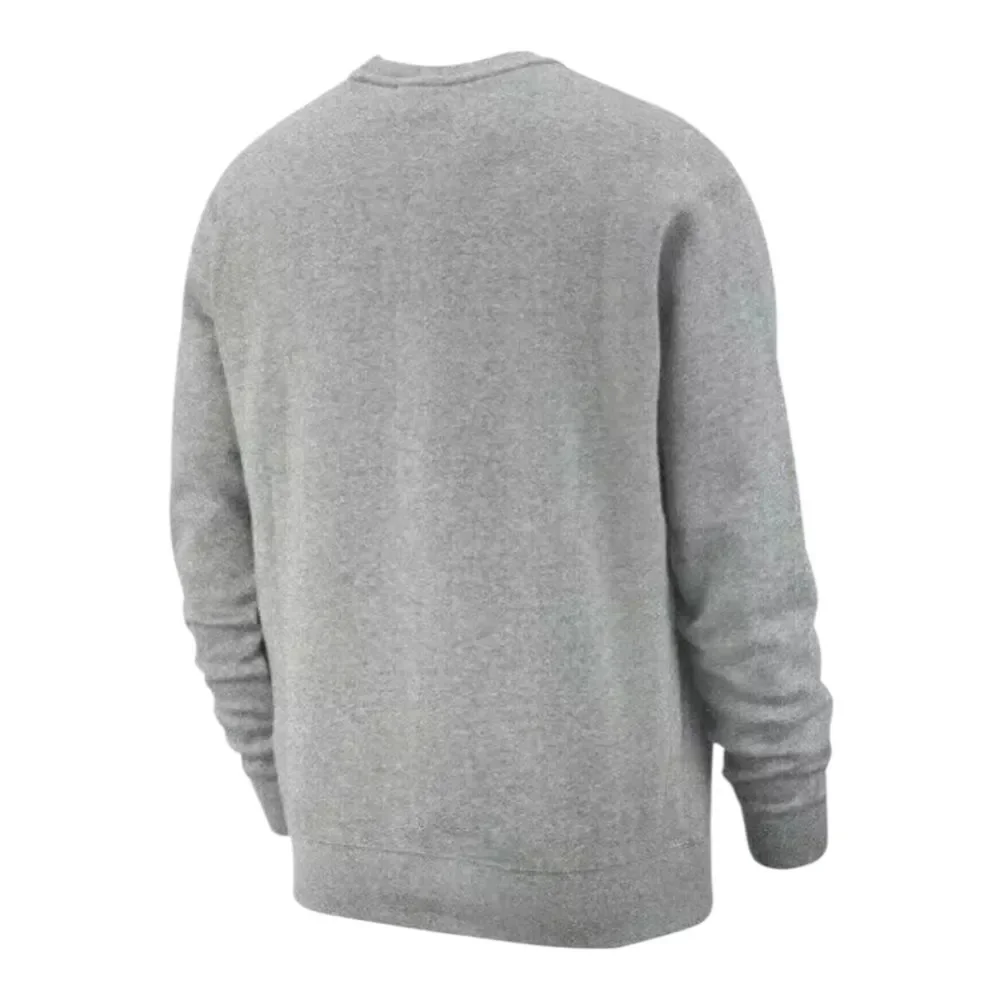 Nike Sportswear Men's Grey Heather /  White Club Fleece Crew FN3886-063 Size XXL